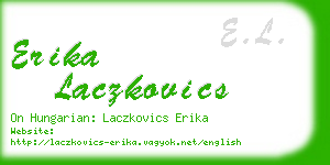 erika laczkovics business card